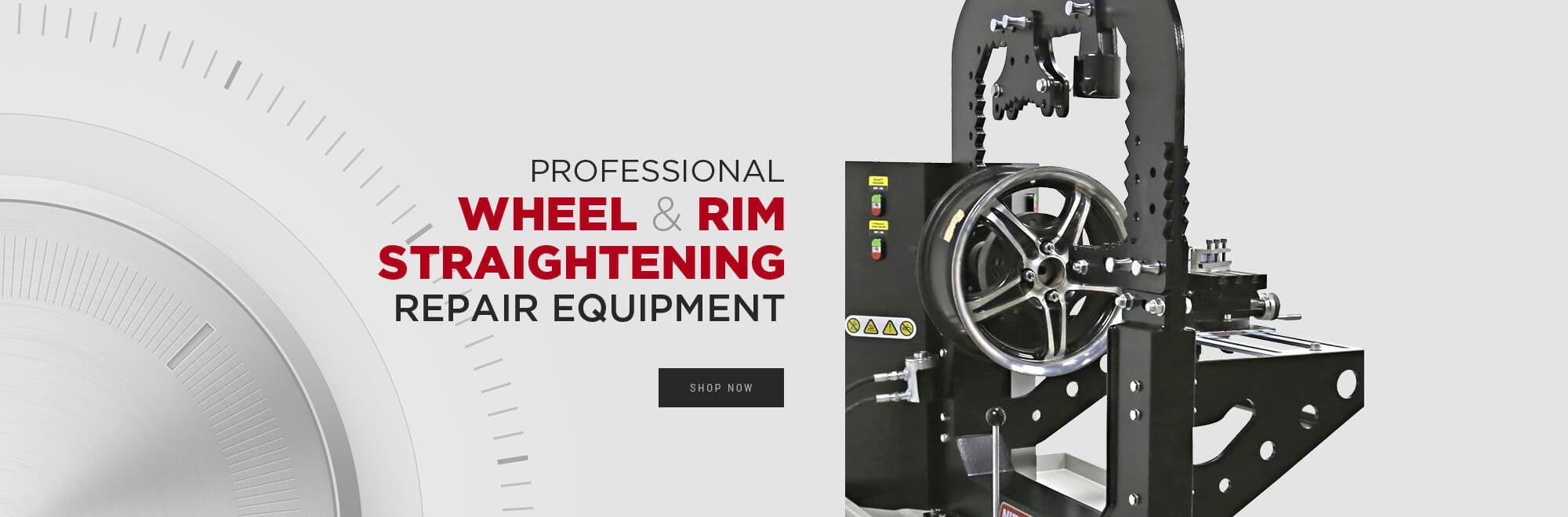 Professional wheel and rim straightening repair equipment